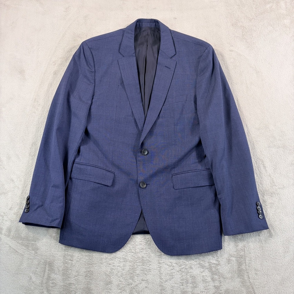 HUGO BOSS Johnstons1/Lenon Reda Wool Fabric Blazer Sport Coat Men 40R Blue